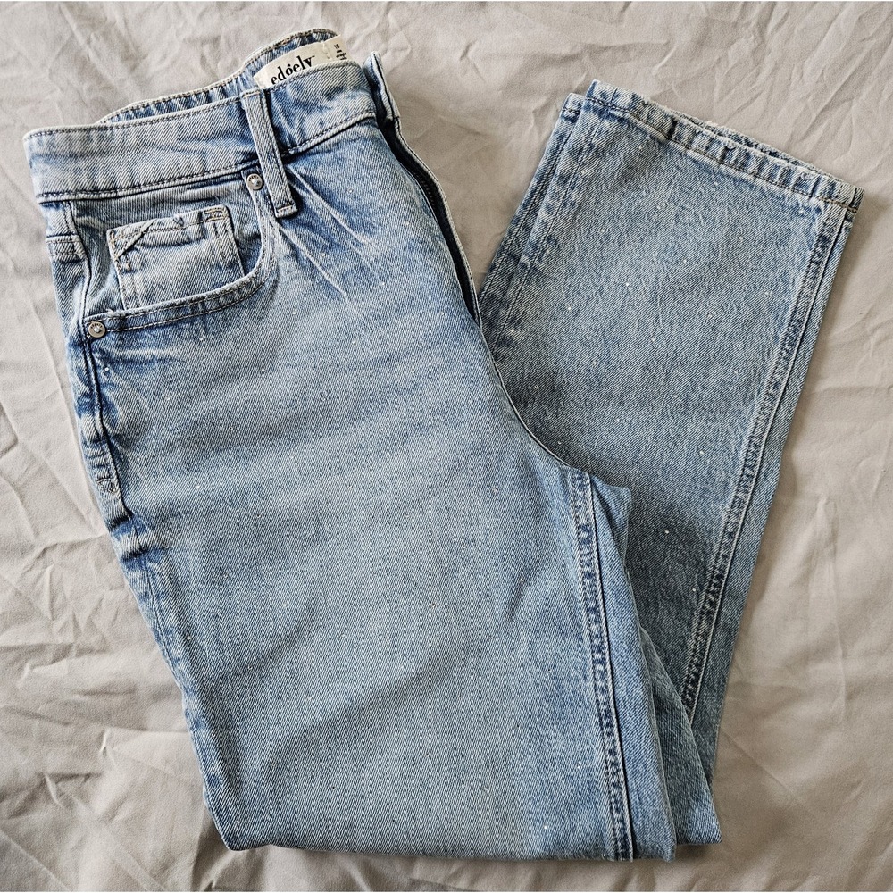 Light Blue Women’s High-Rise Straight Jeans -